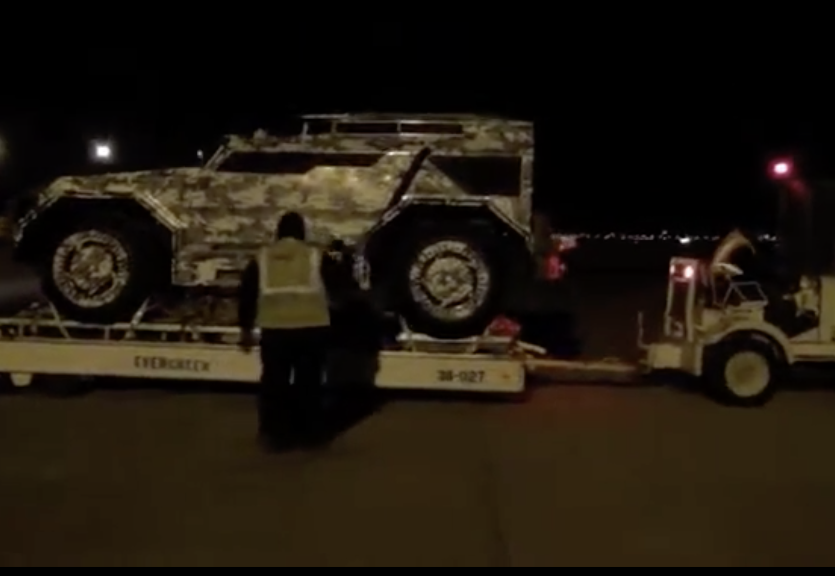 Camo SUV air freight shipment, world class shipping